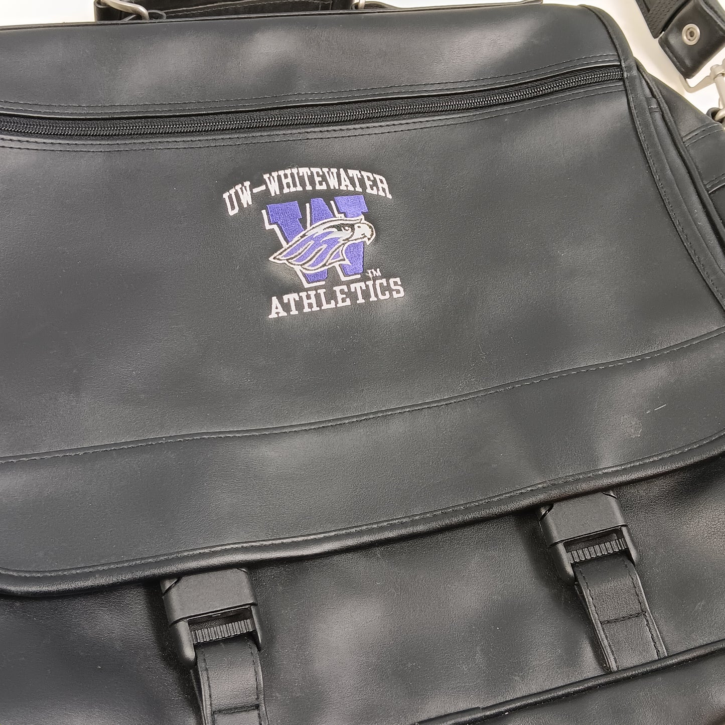 UW Whitewater Vintage Laptop Briefcase with shoulder strap