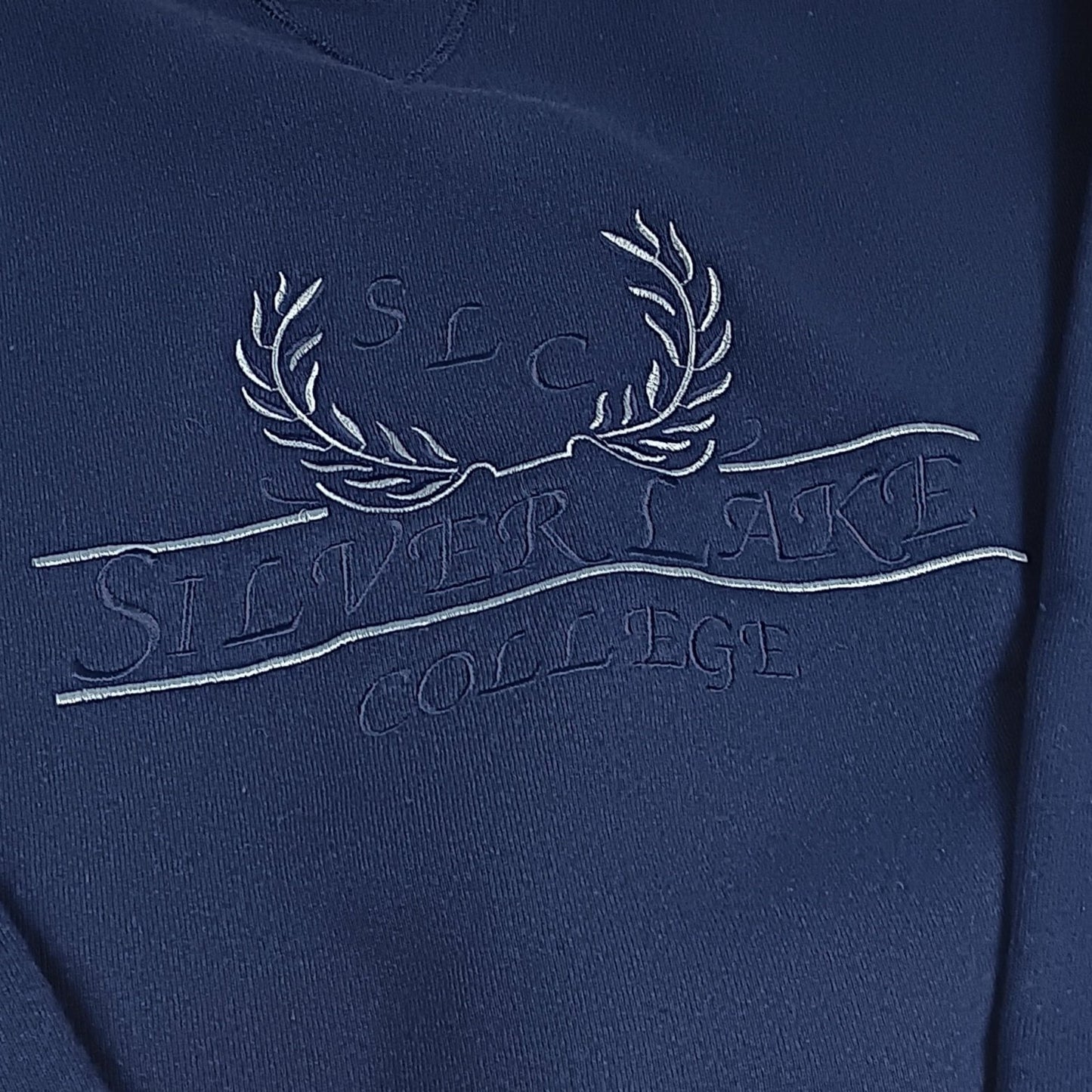 Silver Lake College Vintage Embroidered Sweatshirt - SanTee Heavyweight- Large