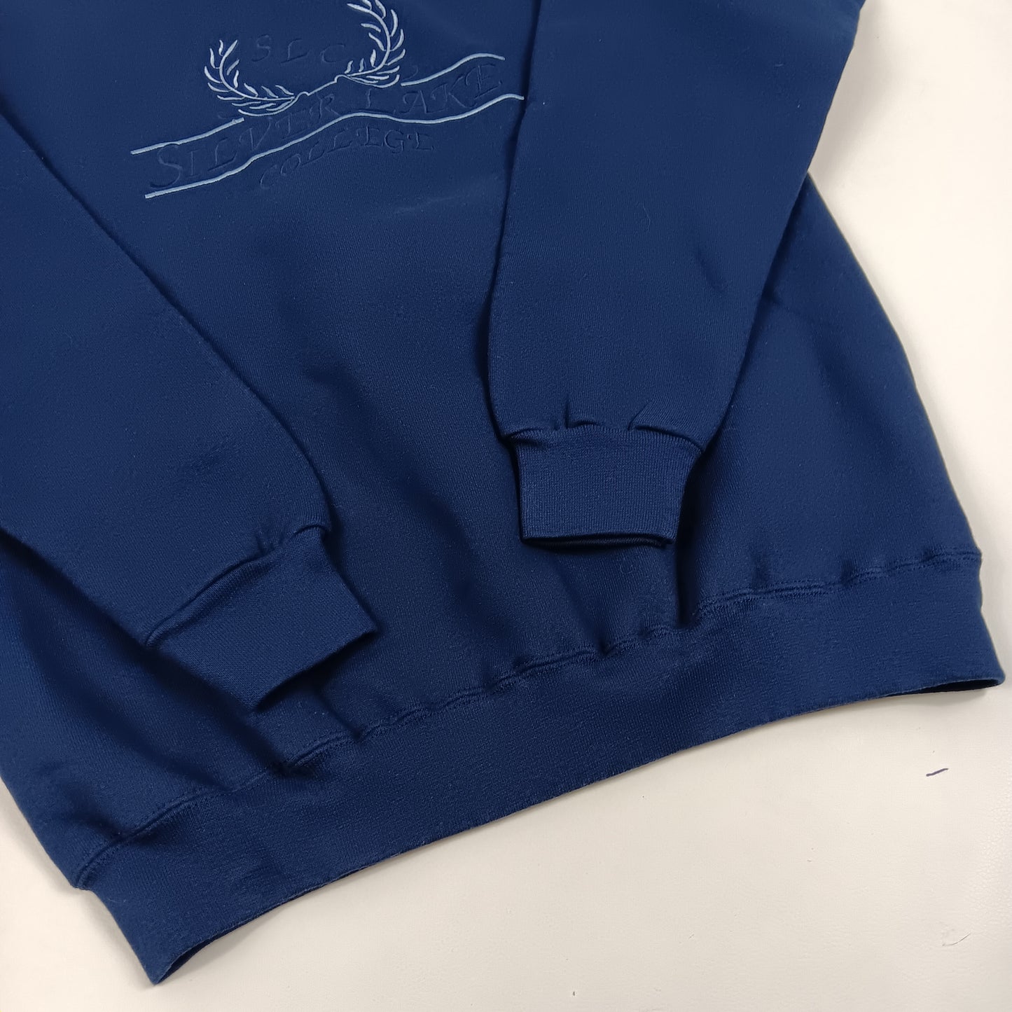 Silver Lake College Vintage Embroidered Sweatshirt - SanTee Heavyweight- Large