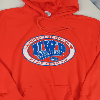 UW Platteville Pioneers Retro Hoodie - Large - Gildan