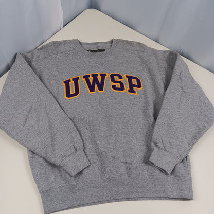 UW Stevens Point Vintage Embroidered Crewneck - Large - Gear for Sport