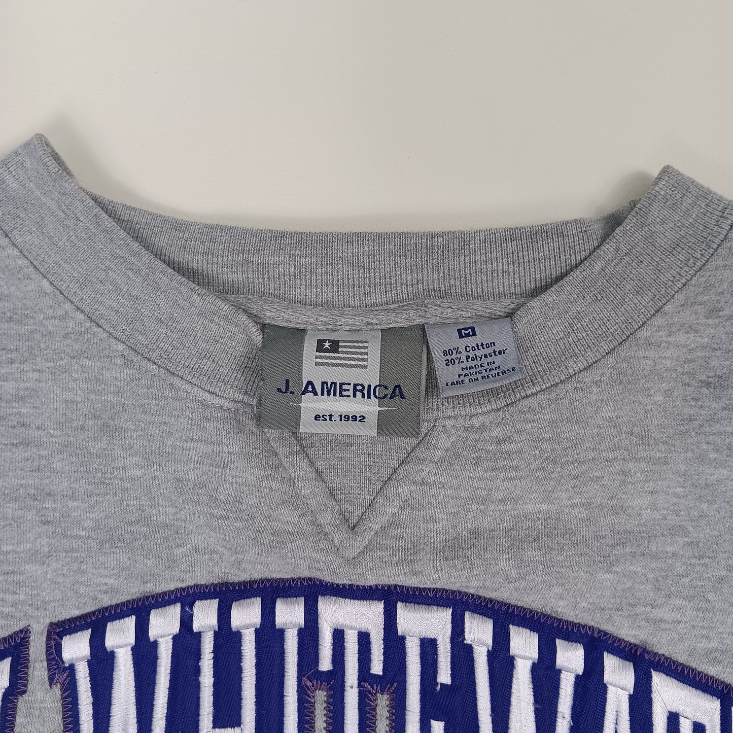 UW Whitewater Retro Embroidered Crewneck - Medium - J*America