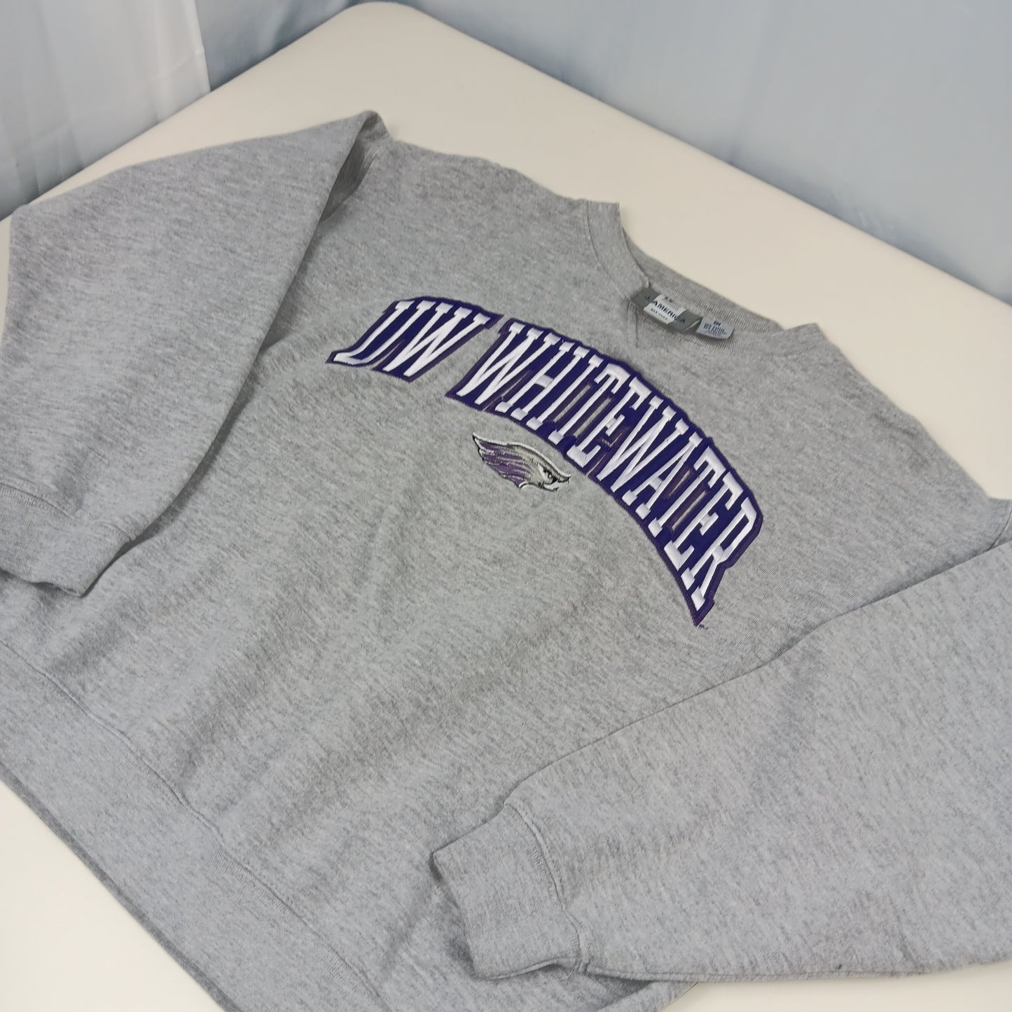 UW Whitewater Retro Embroidered Crewneck - Medium - J*America