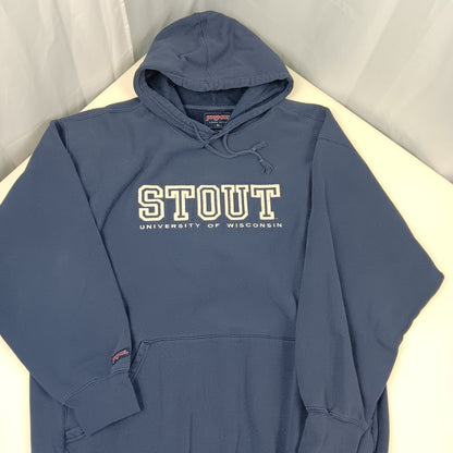 UW Stout Blue Devils Embroidered Hoodie - XL - Jansport