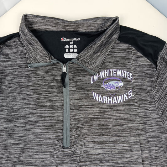 UW Whitewater Warhawk Athletics Quarter Zip - XL - Champion