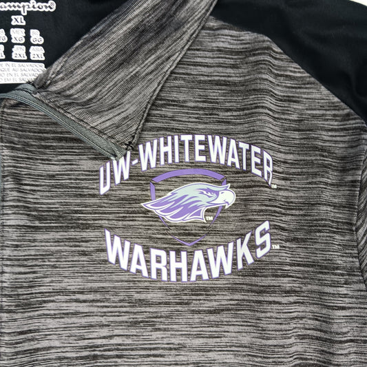 UW Whitewater Warhawk Athletics Quarter Zip - XL - Champion