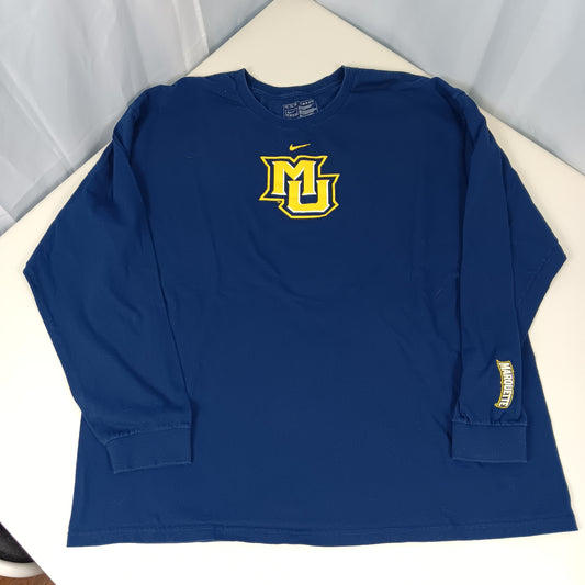 Marquette University Long Sleeve Shirt - XXL - Nike