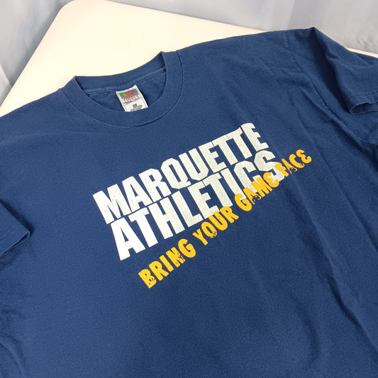 Marquette University "Bring Your Game Face" Fan Shirt - XL - Fruit Of The Loom