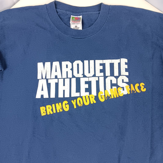 Marquette University "Bring Your Game Face" Fan Shirt - XL - Fruit Of The Loom