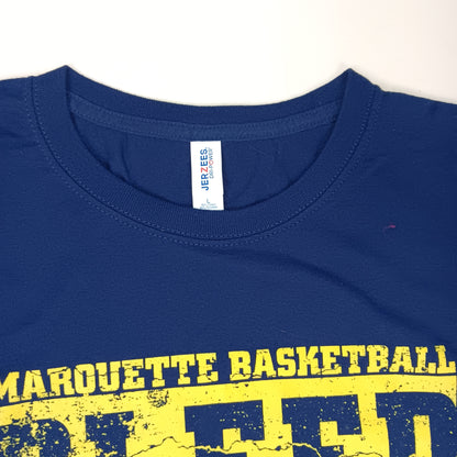 Marquette University Basketball "Bleed Blue" Fan Shirt - Large - JerZees