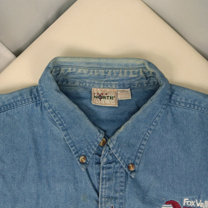 Fox Valley Technical College Choppers Denim Button Up - XXL - 1250 North