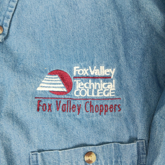 Fox Valley Technical College Choppers Denim Button Up - XXL - 1250 North