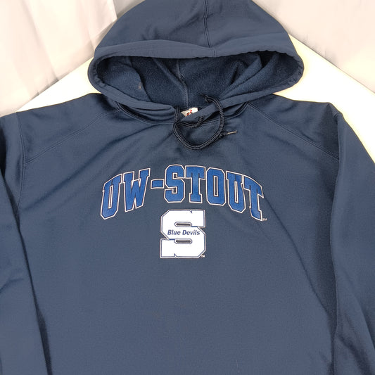 UW Stout Blue Devils Hoodie - Large - Badger Sporting Goods