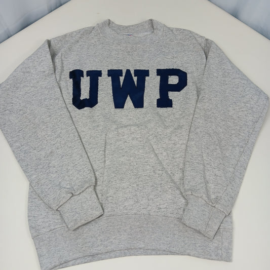 UW Platteville Embroidered Vintage 80's Crewneck - Medium (Small)- Soffe