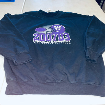 UW Whitewater Warhawks Football Crewneck - X Large - Gildan