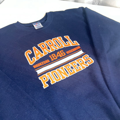Carroll University Pioneers Small Vintage Crewneck - JerZees NuBlend