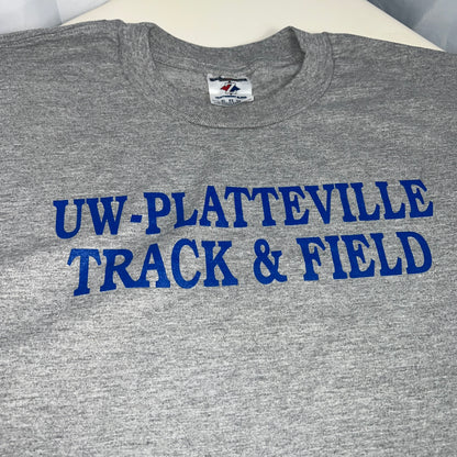 UW Platteville Pioneers Vingtage Track & Field Shirt - X Large - JerZees