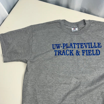 UW Platteville Pioneers Vingtage Track & Field Shirt - X Large - JerZees