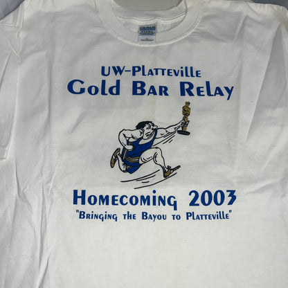 UW Platteville Pioneers Vintage Homecoming T Shirt - X Large - 2003 - Rare