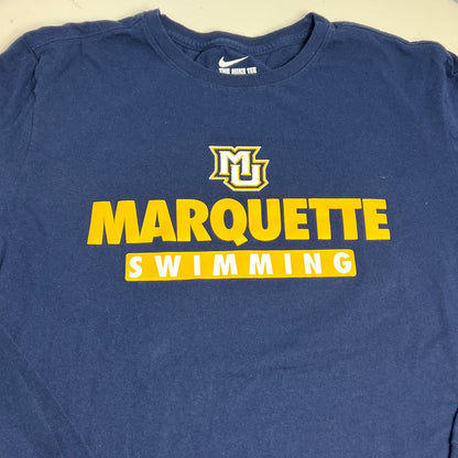 Marquette Golden Eagles Swimming Long Sleeve Nike T-Shirt - X Large