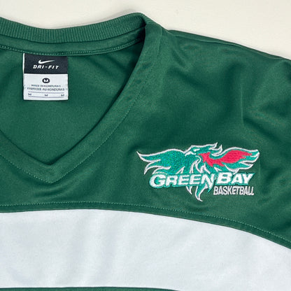 UW Green Bay Phoenix Basketball Nike Longsleeve Warm Up - Medium - Game Worn
