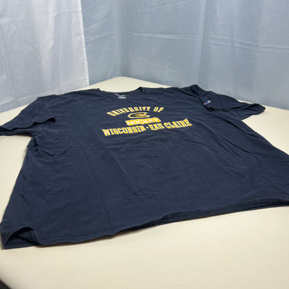 UW Eau Claire Blugolds Hockey T-Shirt - XXLarge - Champion