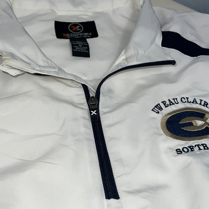 UW Eau Claire Blugolds Softball 1/4 Zip Windbreaker - Medium - X-Grain