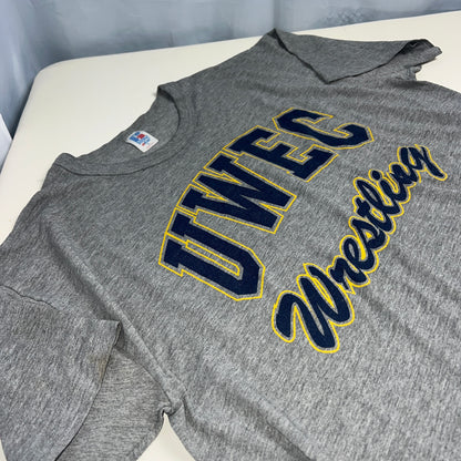 UW Eau Claire Blugolds Vintage Wrestling T-Shirt - Russel Athletic - Large