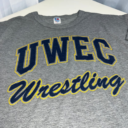 UW Eau Claire Blugolds Vintage Wrestling T-Shirt - Russel Athletic - Large