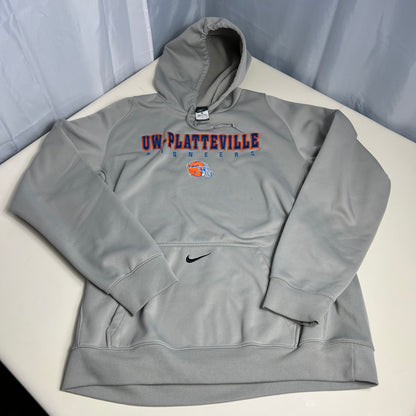 UW Platteville Pioneers Football Hoodie - Nike Therma Fit - Large