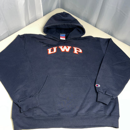 UW Platteville Pioneers Embroidered Champion Hoodie - Large