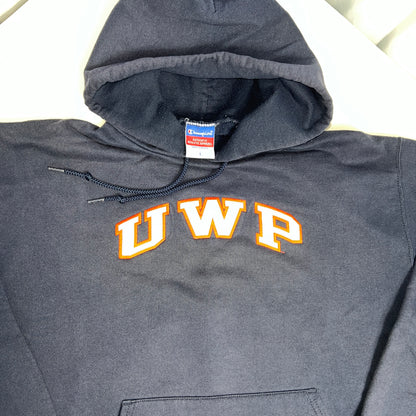 UW Platteville Pioneers Embroidered Champion Hoodie - Large