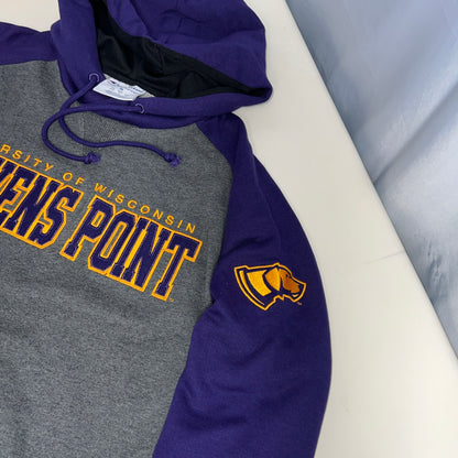 UW Stevens Point Pointers Embroidered Hoodie - Medium - Champion