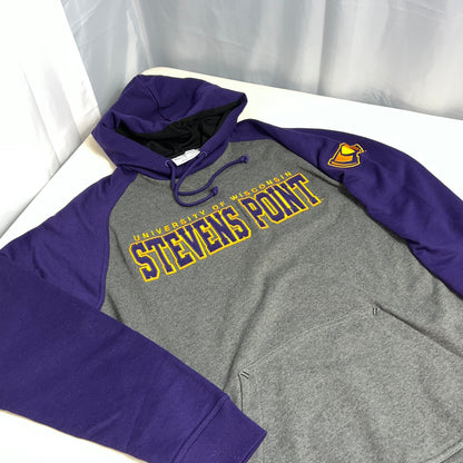 UW Stevens Point Pointers Embroidered Hoodie - Medium - Champion