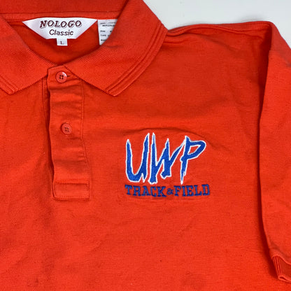 UW Platteville Pioneers Vintage Track and Field Polo - Large - NOLOGO