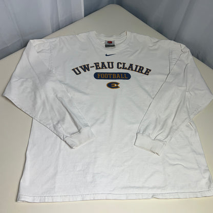 UW Eau Claire Blugolds Vintage Nike Long Sleeve Shirt - Football - X-Large