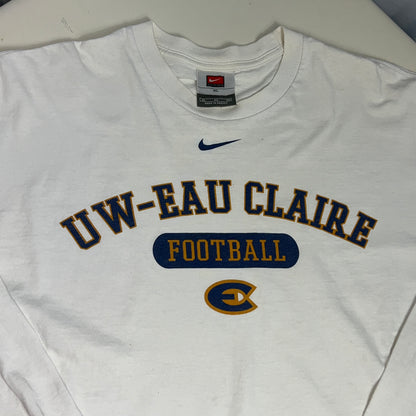 UW Eau Claire Blugolds Vintage Nike Long Sleeve Shirt - Football - X-Large