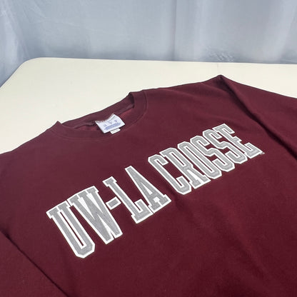 UW LaCrosse Eagles Embroidered Crewneck - Champion - Large