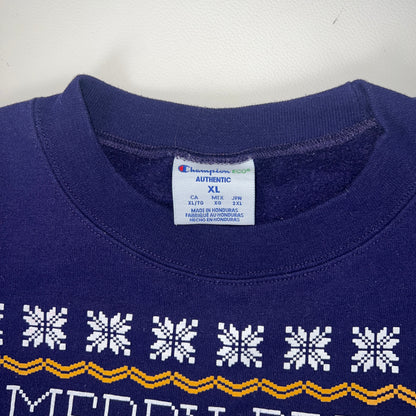UW Stevens Point Pointers Christmas Crewneck - X-Large - Champion