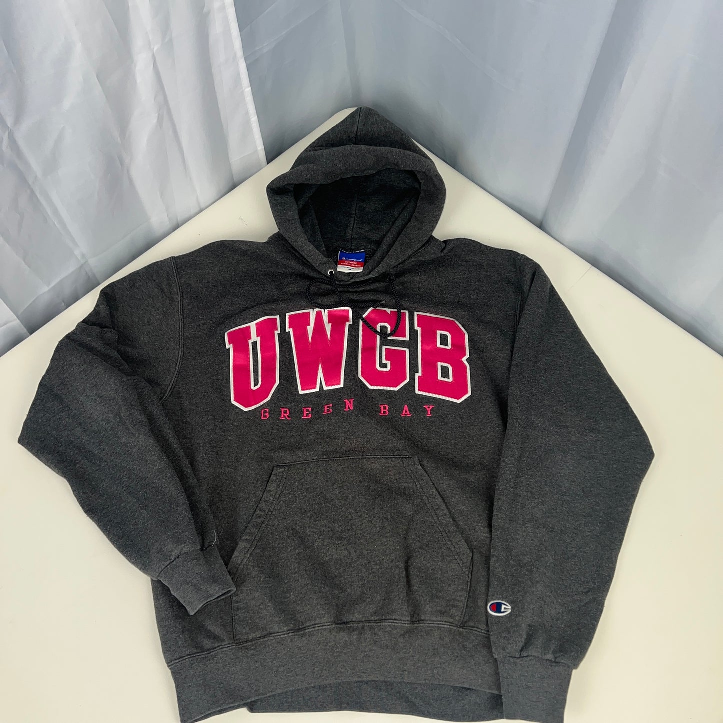 UW Green Bay Phoenix Hoodie - Medium - Gray/Pink
