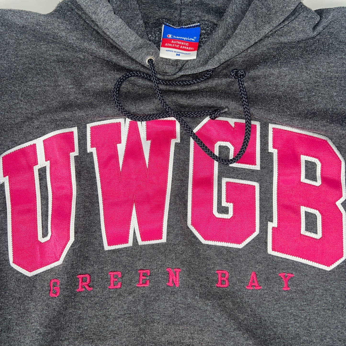UW Green Bay Phoenix Hoodie - Medium - Gray/Pink