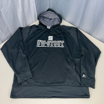 UW Stout Hoodie - Russell Athletic - Large